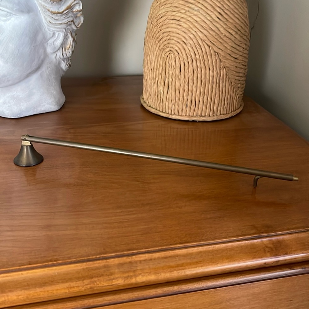 Vintage 12" Brass Candle Snuffer Extinguisher Bell Shaped MCM Retro‎